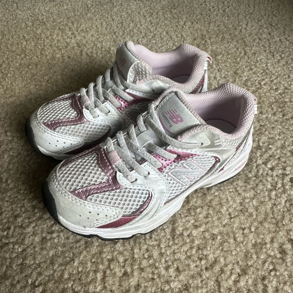 New Balance Kids' Sneakers in Pink and White